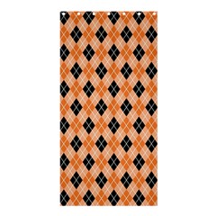 Halloween Inspired Black Orange Diagonal Plaids Shower Curtain 36  X 72  (stall) 