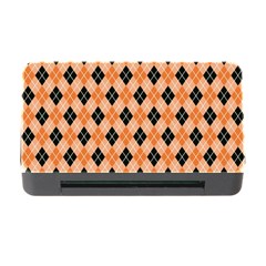 Halloween Inspired Black Orange Diagonal Plaids Memory Card Reader With Cf by ConteMonfrey