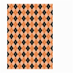 Halloween Inspired Black Orange Diagonal Plaids Small Garden Flag (two Sides) by ConteMonfrey