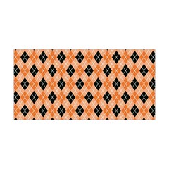 Halloween Inspired Black Orange Diagonal Plaids Yoga Headband by ConteMonfrey