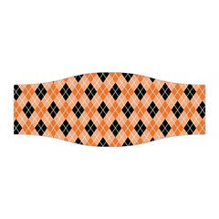 Halloween Inspired Black Orange Diagonal Plaids Stretchable Headband by ConteMonfrey