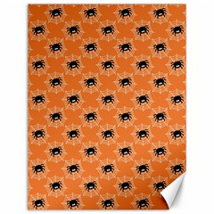 Halloween Black Orange Spiders Canvas 12  X 16 