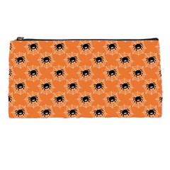 Halloween Black Orange Spiders Pencil Case by ConteMonfrey