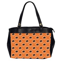 Halloween Black Orange Spiders Oversize Office Handbag (2 Sides) by ConteMonfrey