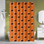 Halloween Black Orange Spiders Shower Curtain 48  x 72  (Small)  Curtain(48  X 72 ) - 42.18 x64.8  Curtain(48  X 72 )