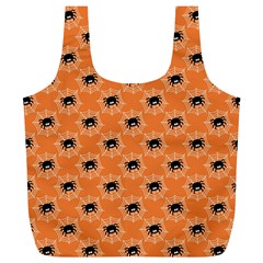 Halloween Black Orange Spiders Full Print Recycle Bag (xl) by ConteMonfrey