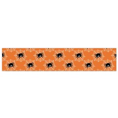 Halloween Black Orange Spiders Small Flano Scarf by ConteMonfrey