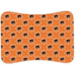 Halloween Black Orange Spiders Velour Seat Head Rest Cushion by ConteMonfrey