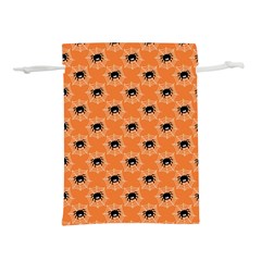 Halloween Black Orange Spiders Lightweight Drawstring Pouch (s) by ConteMonfrey