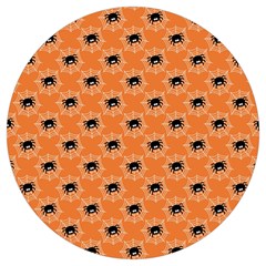 Halloween Black Orange Spiders Round Trivet by ConteMonfrey