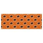 Halloween Black Orange Spiders Banner and Sign 8  x 3  Front