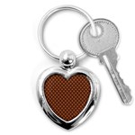 Halloween Palette Plaids Orange, Black Geometric  Key Chain (Heart) Front