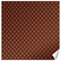 Halloween Palette Plaids Orange, Black Geometric  Canvas 12  x 12 