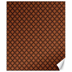 Halloween Palette Plaids Orange, Black Geometric  Canvas 20  x 24 