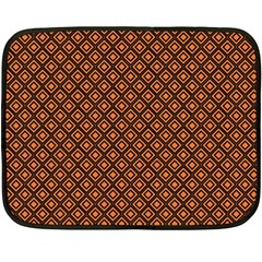 Halloween Palette Plaids Orange, Black Geometric  Fleece Blanket (mini) by ConteMonfrey