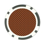 Halloween Palette Plaids Orange, Black Geometric  Poker Chip Card Guard (10 pack) Back