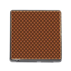 Halloween Palette Plaids Orange, Black Geometric  Memory Card Reader (Square 5 Slot)