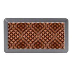 Halloween Palette Plaids Orange, Black Geometric  Memory Card Reader (Mini)