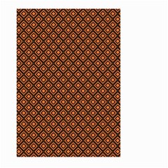 Halloween Palette Plaids Orange, Black Geometric  Large Garden Flag (Two Sides)