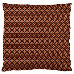 Halloween Palette Plaids Orange, Black Geometric  Large Cushion Case (Two Sides)