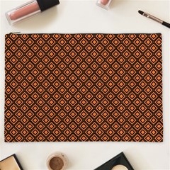 Halloween Palette Plaids Orange, Black Geometric  Cosmetic Bag (xxl) by ConteMonfrey