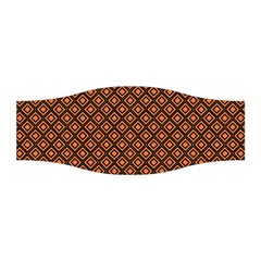 Halloween Palette Plaids Orange, Black Geometric  Stretchable Headband