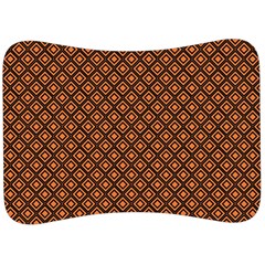 Halloween Palette Plaids Orange, Black Geometric  Velour Seat Head Rest Cushion by ConteMonfrey