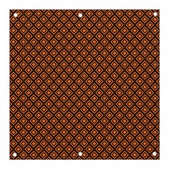 Halloween Palette Plaids Orange, Black Geometric  Banner And Sign 3  X 3  by ConteMonfrey