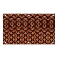 Halloween Palette Plaids Orange, Black Geometric  Banner And Sign 5  X 3  by ConteMonfrey