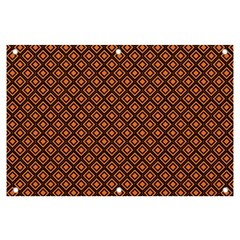 Halloween Palette Plaids Orange, Black Geometric  Banner and Sign 6  x 4 