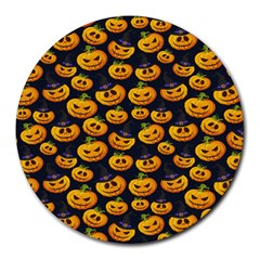 Jack O Lantern  Round Mousepads by ConteMonfrey