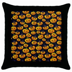 Jack O Lantern  Throw Pillow Case (black) by ConteMonfrey