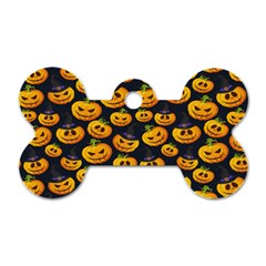 Jack O Lantern  Dog Tag Bone (two Sides) by ConteMonfrey