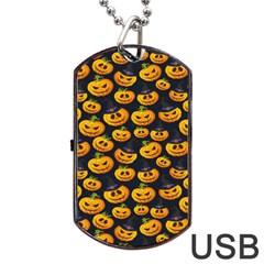 Jack O Lantern  Dog Tag Usb Flash (two Sides) by ConteMonfrey