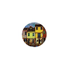 Colorful Venice Homes 1  Mini Buttons by ConteMonfrey