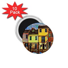 Colorful Venice Homes 1 75  Magnets (10 Pack)  by ConteMonfrey