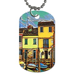 Colorful Venice Homes Dog Tag (one Side) by ConteMonfrey