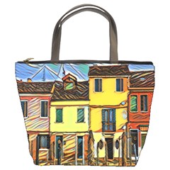 Colorful Venice Homes Bucket Bag by ConteMonfrey