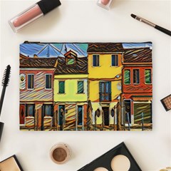 Colorful Venice Homes Cosmetic Bag (large) by ConteMonfrey