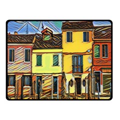 Colorful Venice Homes Fleece Blanket (small) by ConteMonfrey