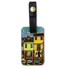 Colorful Venice Homes Luggage Tag (one Side) by ConteMonfrey