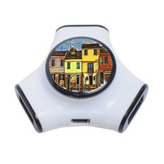 Colorful Venice Homes 3-port Usb Hub by ConteMonfrey