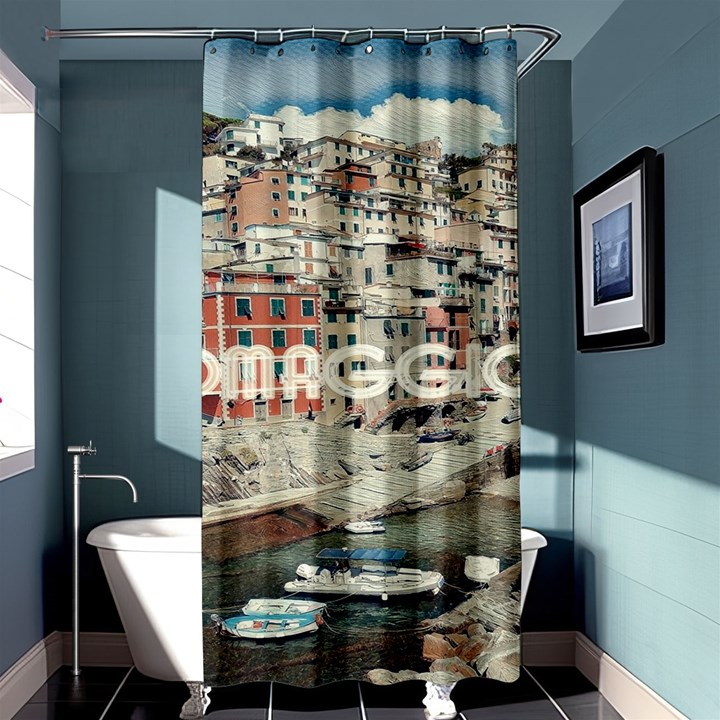 Riomaggiore - Italy Vintage Shower Curtain 36  x 72  (Stall) 