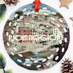 Riomaggiore - Italy Vintage Ornament (round Filigree) by ConteMonfrey