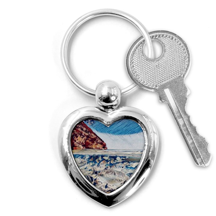 Fishes In Lake Garda Key Chain (Heart)