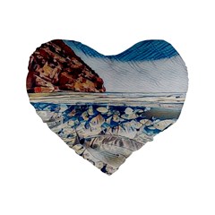 Fishes In Lake Garda Standard 16  Premium Heart Shape Cushions by ConteMonfrey