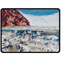 Fishes In Lake Garda Double Sided Fleece Blanket (large)  by ConteMonfrey