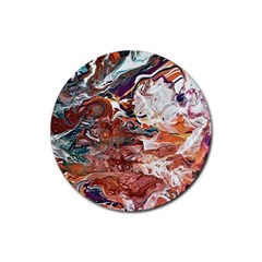 Summer Arabesque Rubber Coaster (round) by kaleidomarblingart