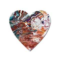 Summer Arabesque Heart Magnet by kaleidomarblingart