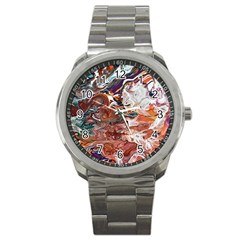 Summer Arabesque Sport Metal Watch by kaleidomarblingart